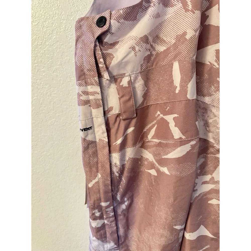 North Face Womens Freedom Bib Lavender Fog Tonal Mtn Scape Size XS Short NEW